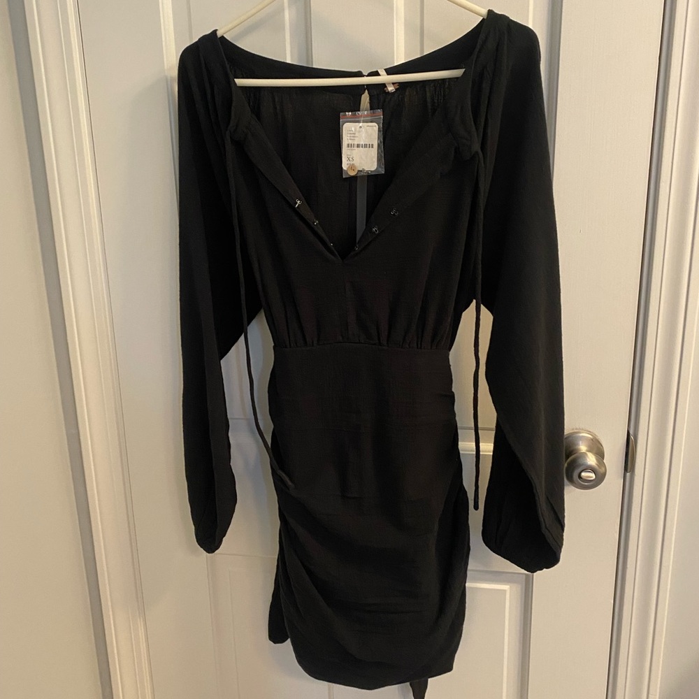 NEW Free People The Only One Mini Dress in Black